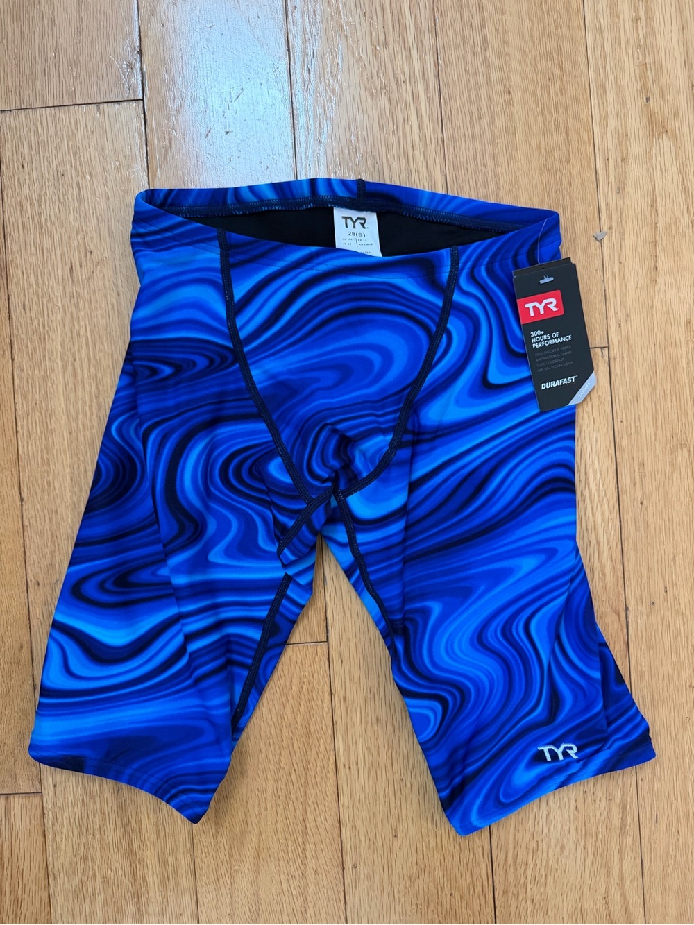 TYR Men’s Blue Swirl Jammer - NWT